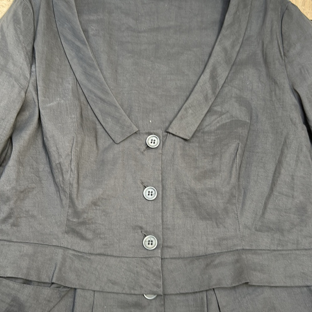 Lilith Black Button Down Jacket Blouse - image 8